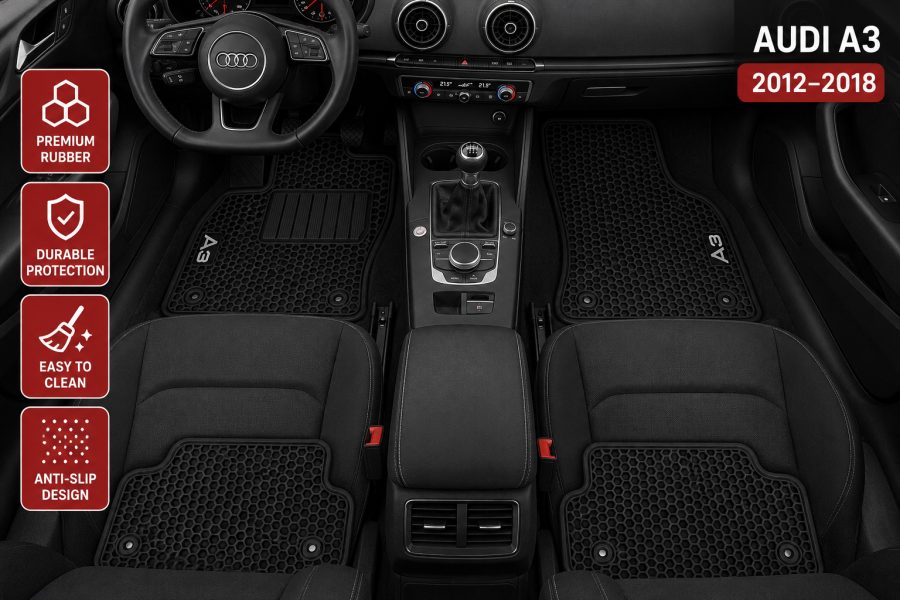 [Floor-Mats] KingMats mbulesat e dyshemesë për Audi A3 2012–2018 –