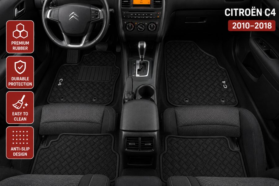 [Floor-Mats] KingMats mbulesë për makinë për Citroën C4 2010–2018 –