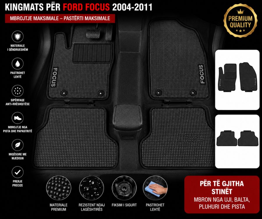 [Floor-Mats] Mbulesë dyshemeje KingMats Ford Focus 2004-2011 –