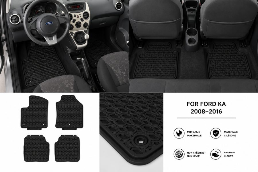 [Floor-Mats] KingMats mbulesat e dyshemesë për Ford Ka 2008–2016 –