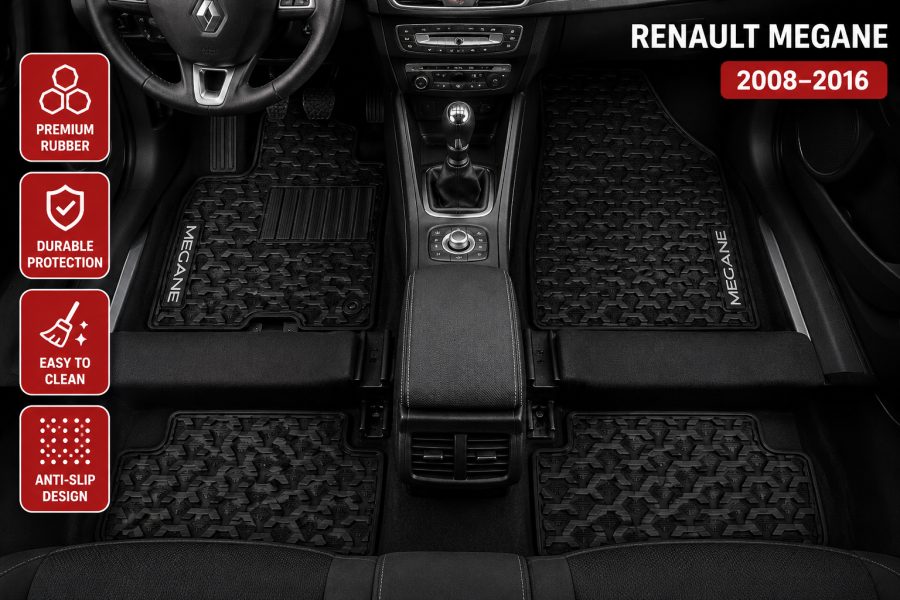 [Floor-Mats] SETI I TAPETEVE KINGMATS PËR MEGANE 2008–2016 –