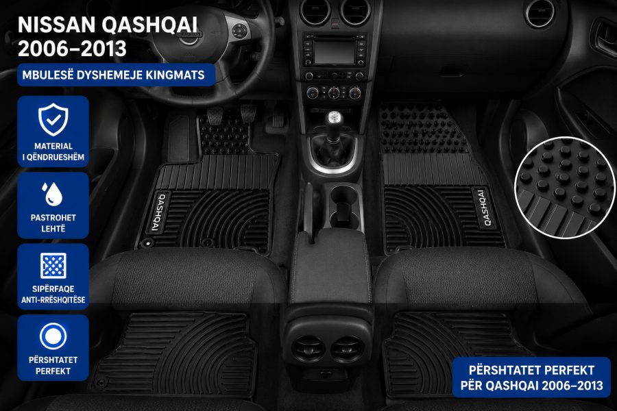 [Floor-Mats] Mbulesë dyshemeje KingMats Nissan Qashqai 2006-2013 –