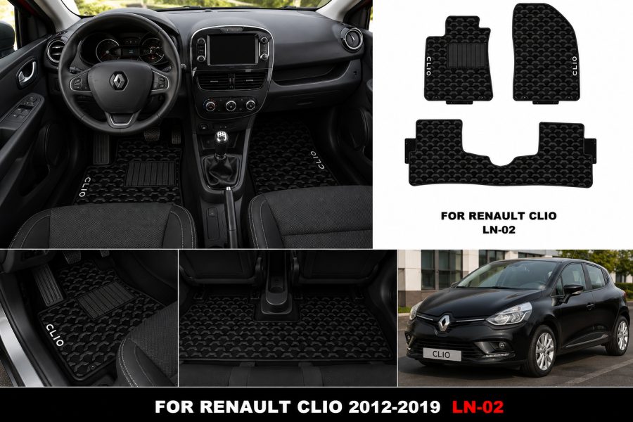 [Floor-Mats] KingMats Tapetet e dyshemesë për Renault Clio 2012–2019 –