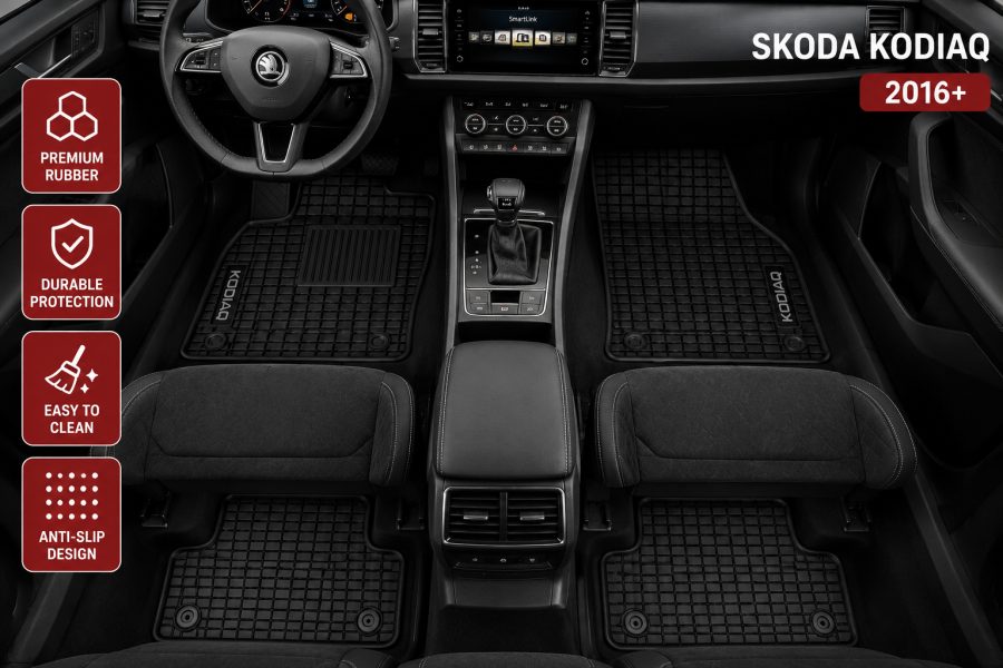 [Floor-Mats] KingMats mbulesa dyshemeje për SKODA KODIAQ 2016+ –