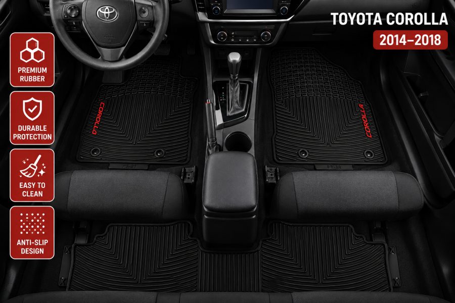 [Floor-Mats] Mbulesë dyshemeje për Toyota Corolla 2014–2018 – KingMats