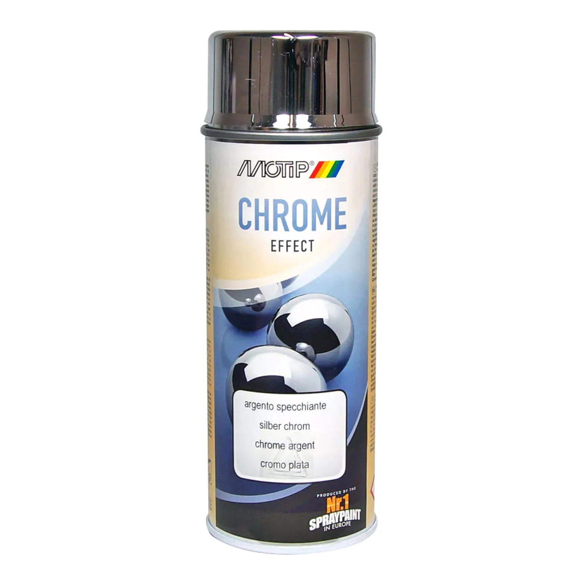 Boja me sprej efekt kromi, argjend 400 ml MOTIP – 304675