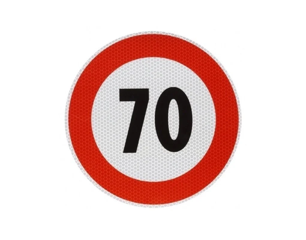 Stiker – Kufizim shpejtësie 70 km/h – Ø160 mm – Emark – WC-171264
