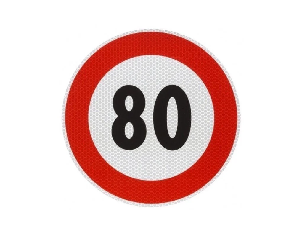 Stiker për kufirin e shpejtësisë 80 km/h, 138 mm – WC-171261